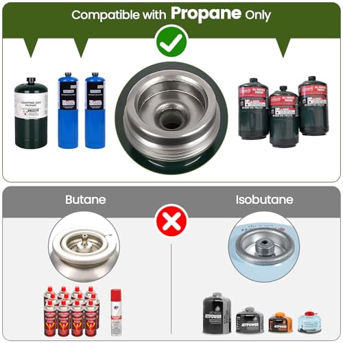2-Burner Portable Propane Camp Stove with Griddle and Carrying Bag S431