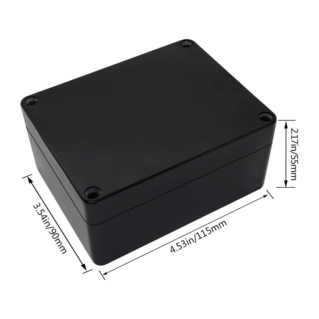 ABS Plastic Electrical Project Box Black 4.5 x 3.5 x 2.1 inch D742573