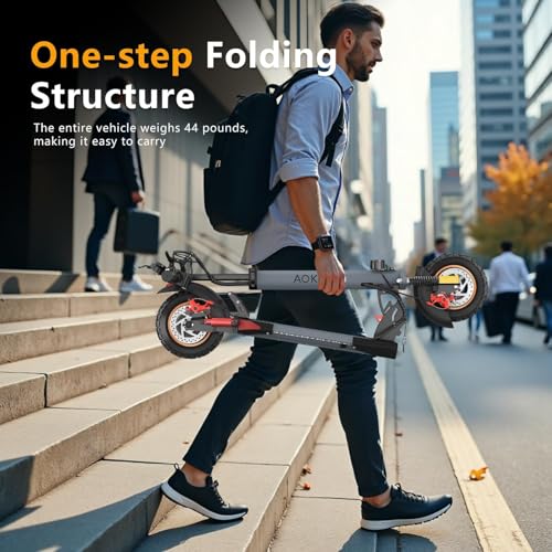 800W 28 MPH 10" Off Road Tires Folding Electric Scooter Q304
