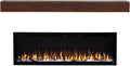 60 Inch Smart Electric Fireplace and 72 Inch Espresso Wood Mantel I3515