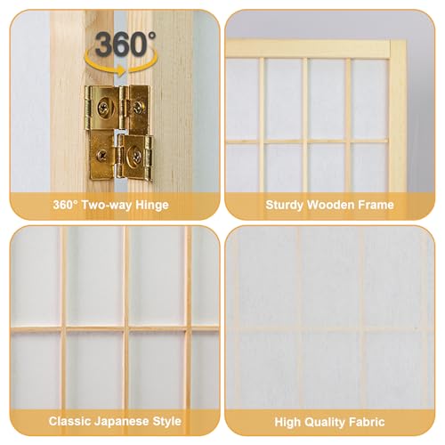 Black 5.6 Ft 8 Panel Room Divider C676582