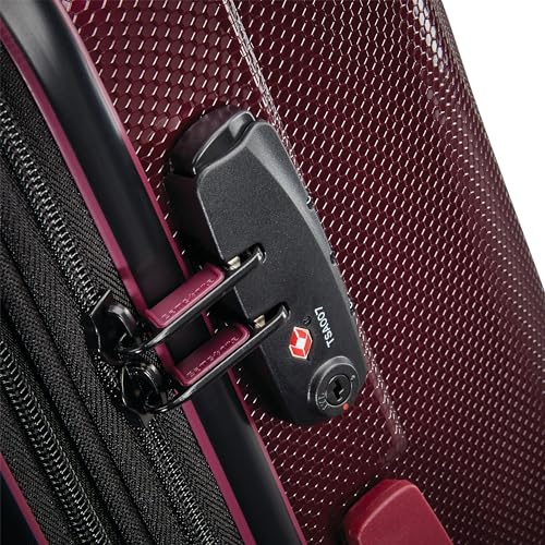 3 Piece Hard-Shell Luggage Set with Carry-On, Medium, and Large Suitcase, Aubergine E9624
