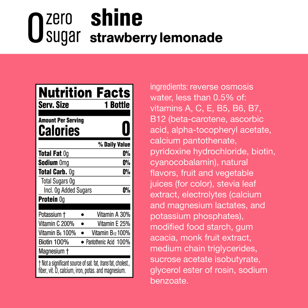 Strawberry Lemonade Electrolyte Enhanced Water, 20 fl oz, 12 Pack M897