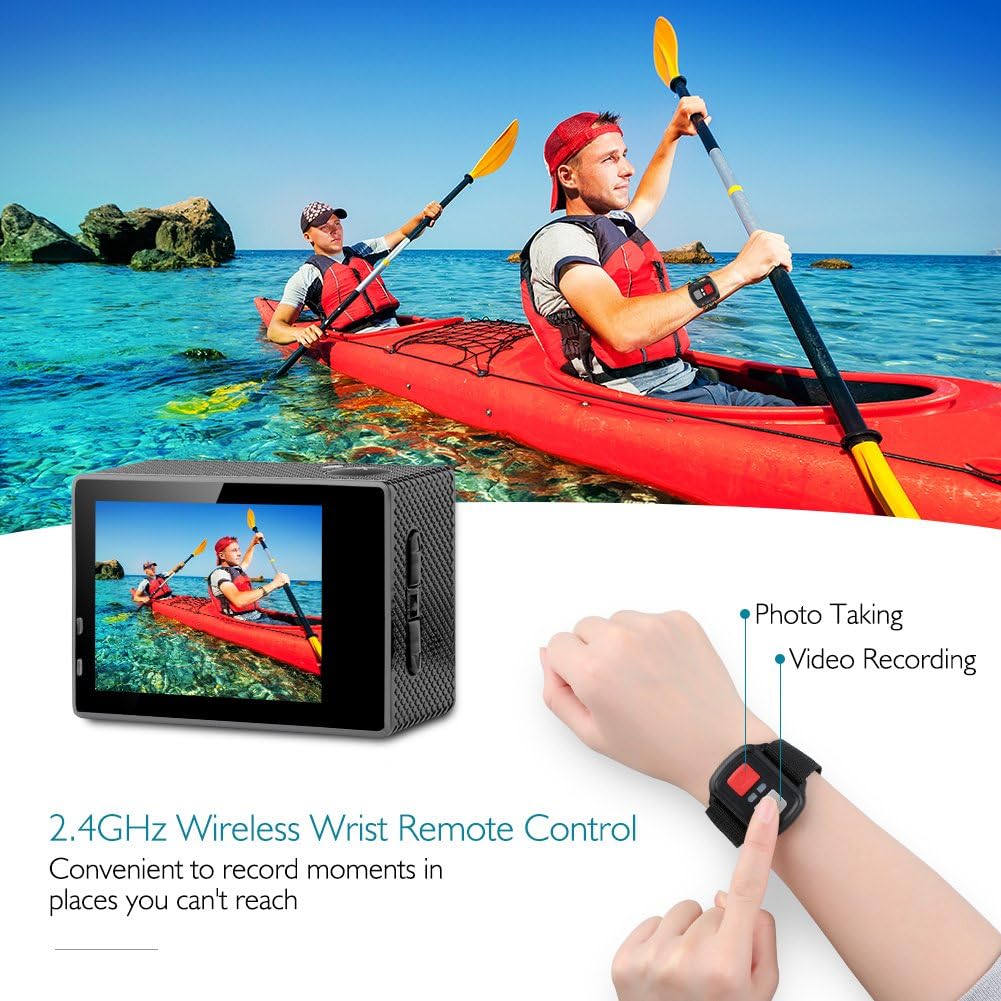 4K 16MP Waterproof Action Camera with Mounting Accessories Kit D567