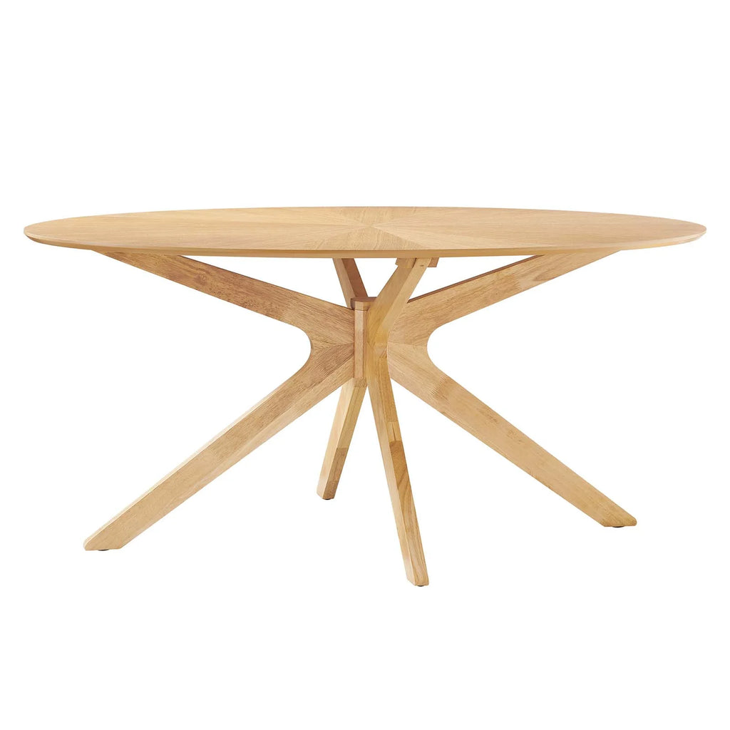 Oak Oval Wood Dining Table I44384