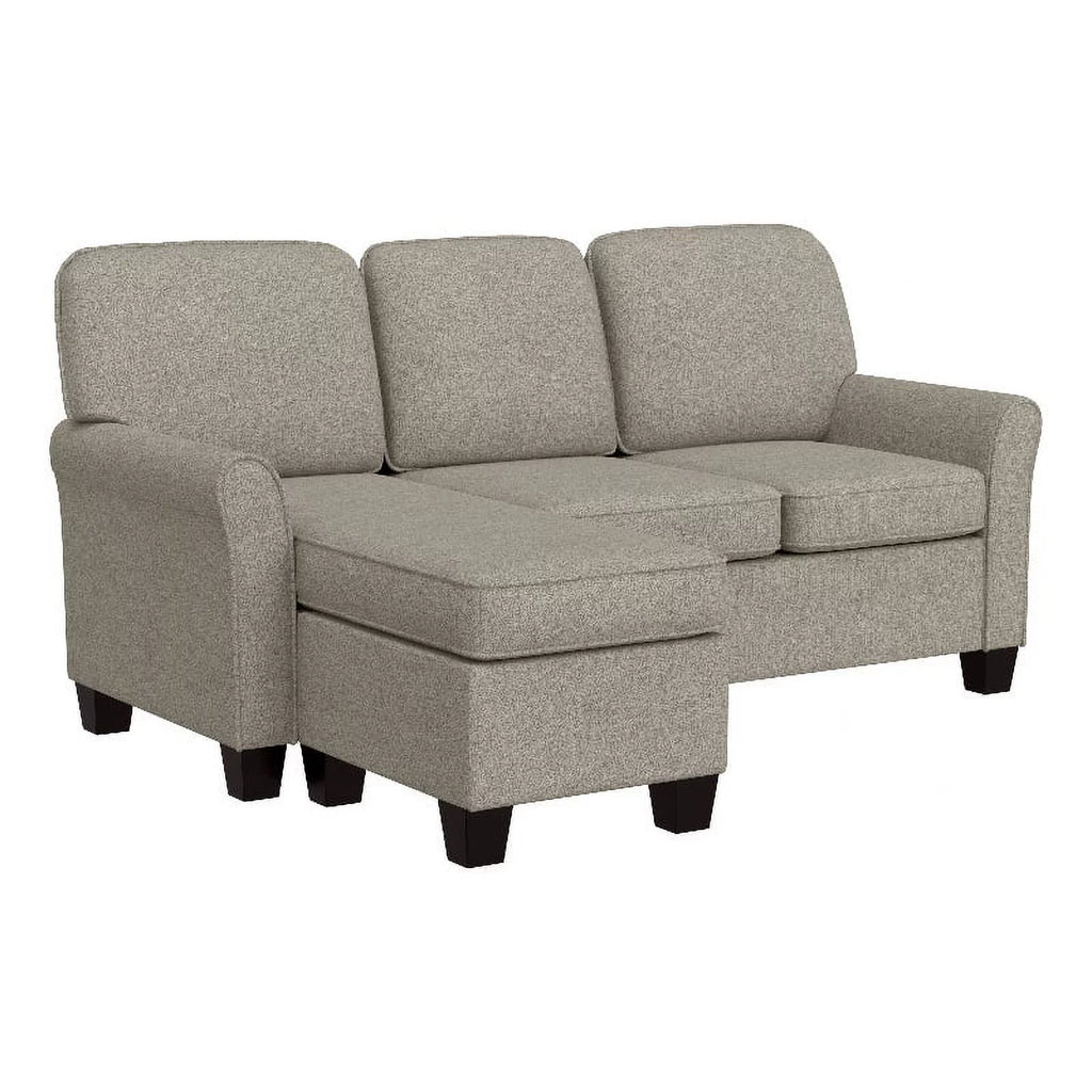 Reversible Sectional Chaise Greige Brown Fabric D771