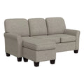 Reversible Sectional Chaise Greige Brown Fabric D771