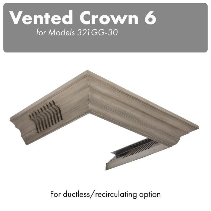 Vented Crown Molding for Wall Mount Range Hood N427696