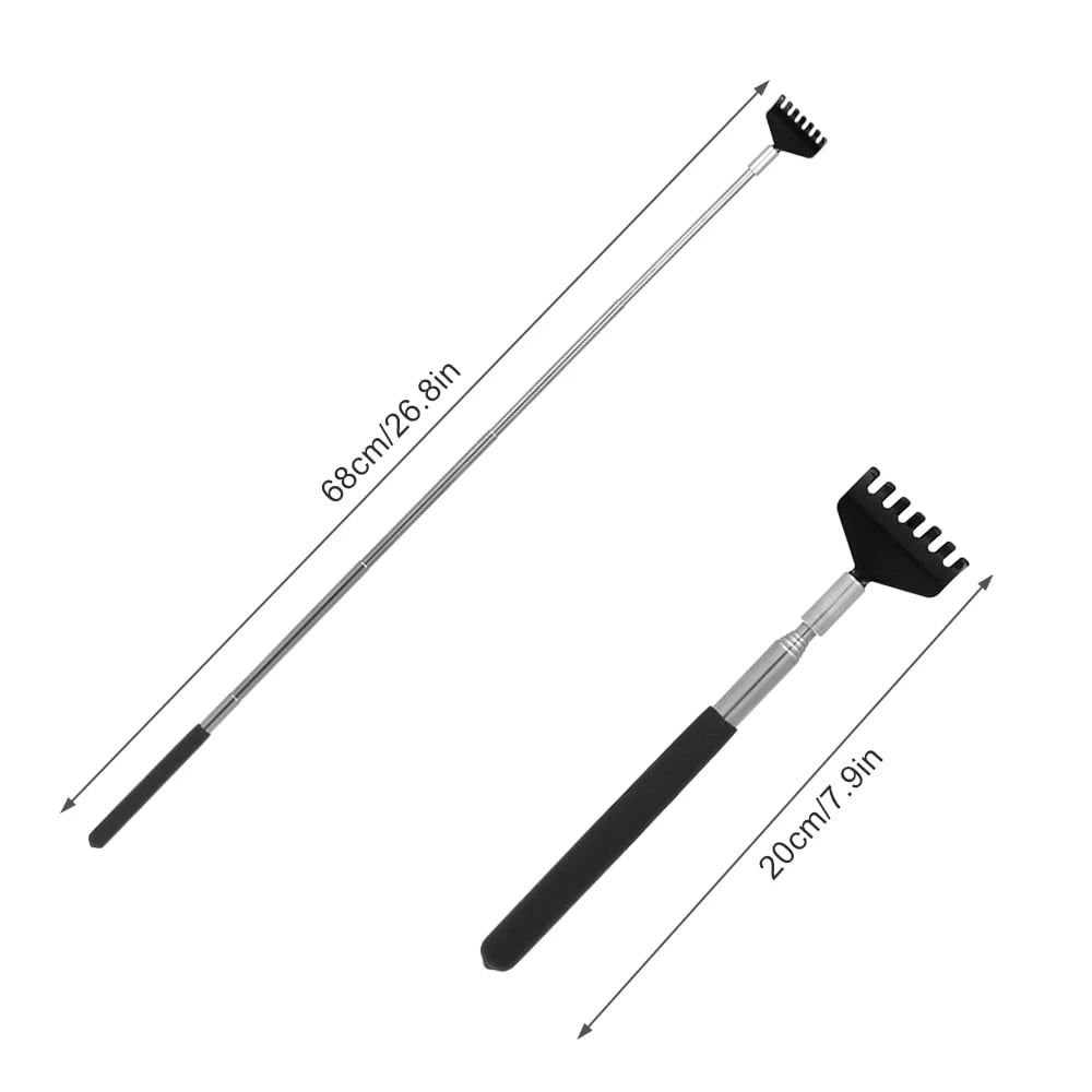 Telescopic Back Scratcher Massager Metal Extendable 5 Section Blue U3122