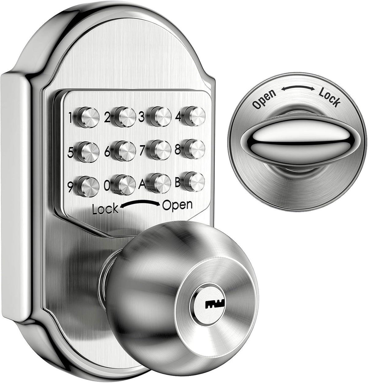 Keyless Entry Deadbolt Stainless Steel Digital Code Keypad Door Knob Weatherproof Pack of 2 L9812
