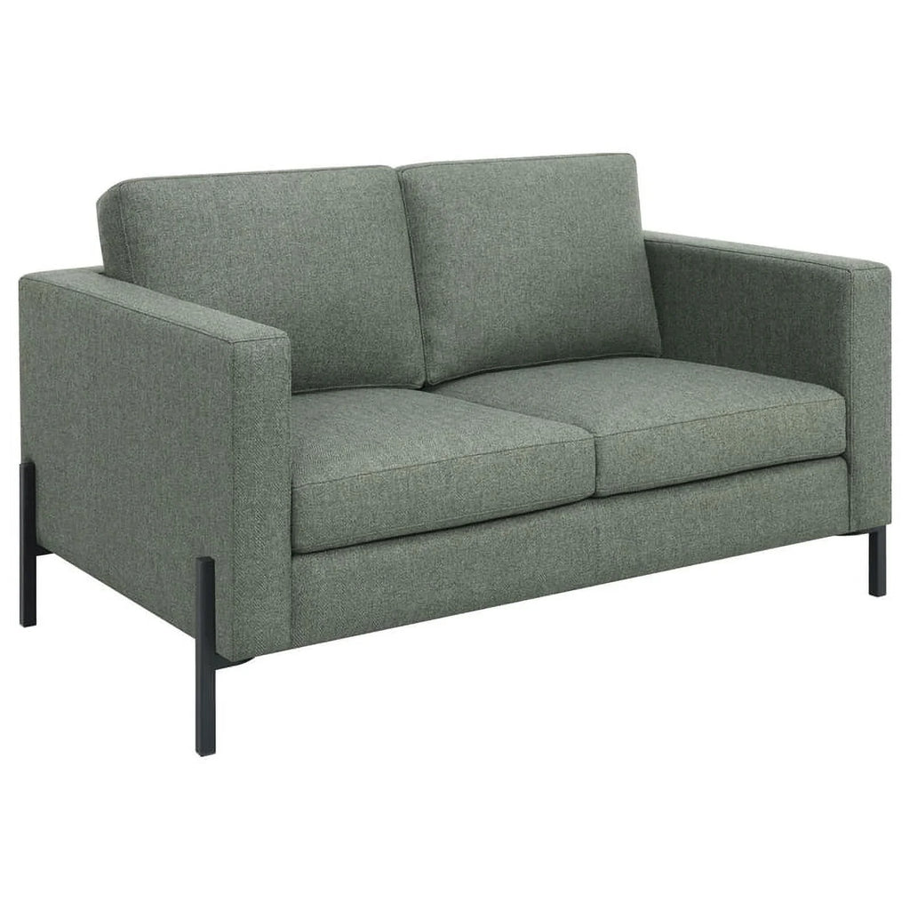 Upholstered Fabric Sofa Set with Track Arms O4468