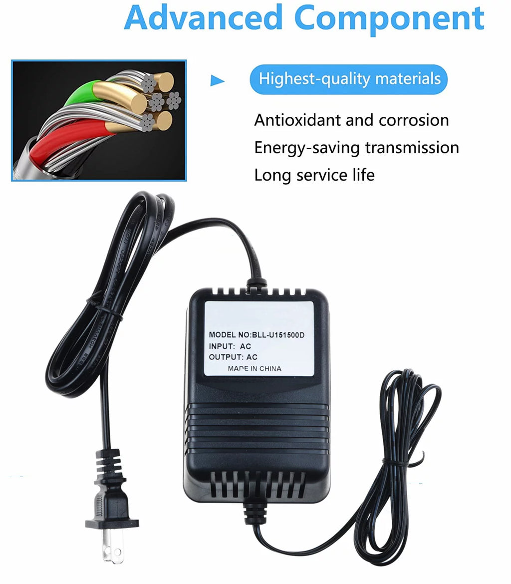 12V AC to AC Adapter Power Supply Cord Charger Y1975