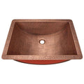 Copper Rectangular Undermount Bathroom Sink M895