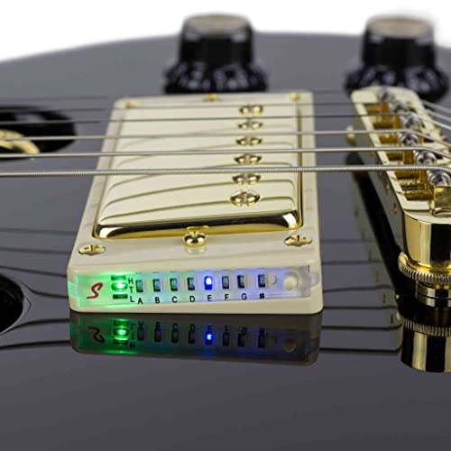 Gloss Black Electric Guitar with Headphone Amp G581