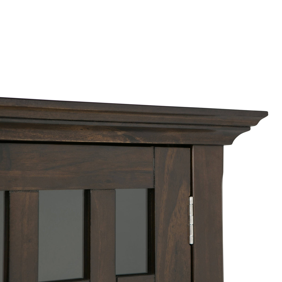 White Solid Wood Low Storage Media Cabinet F93676