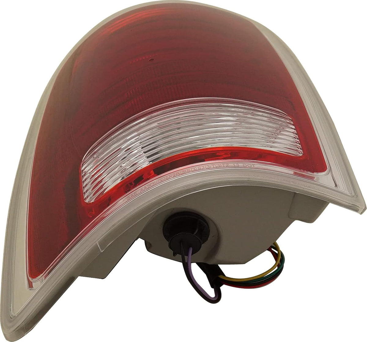 Tail Light Compatible with 2013-2018 Ram 1500/2500 Clear & Red Lens Chrome Driver Side O9120