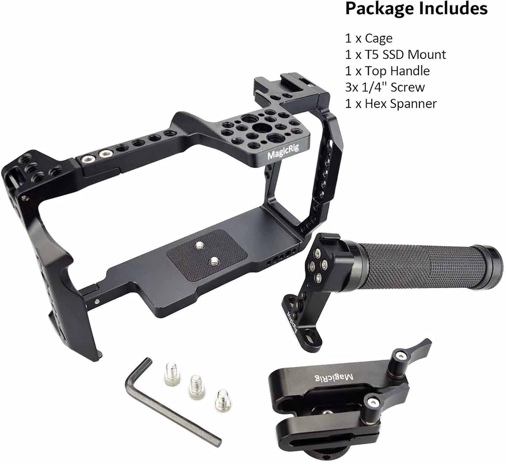 Full Cage Kit with Rubber Top Handle & T5 SSD Mount R118