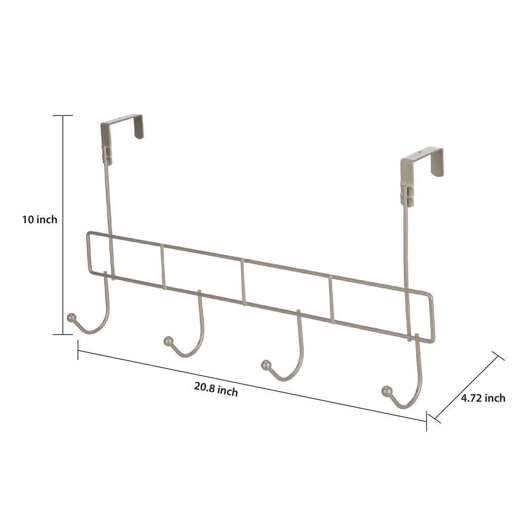 4 Piece Steel Satin Nickel Bath Shelves Set Y7020