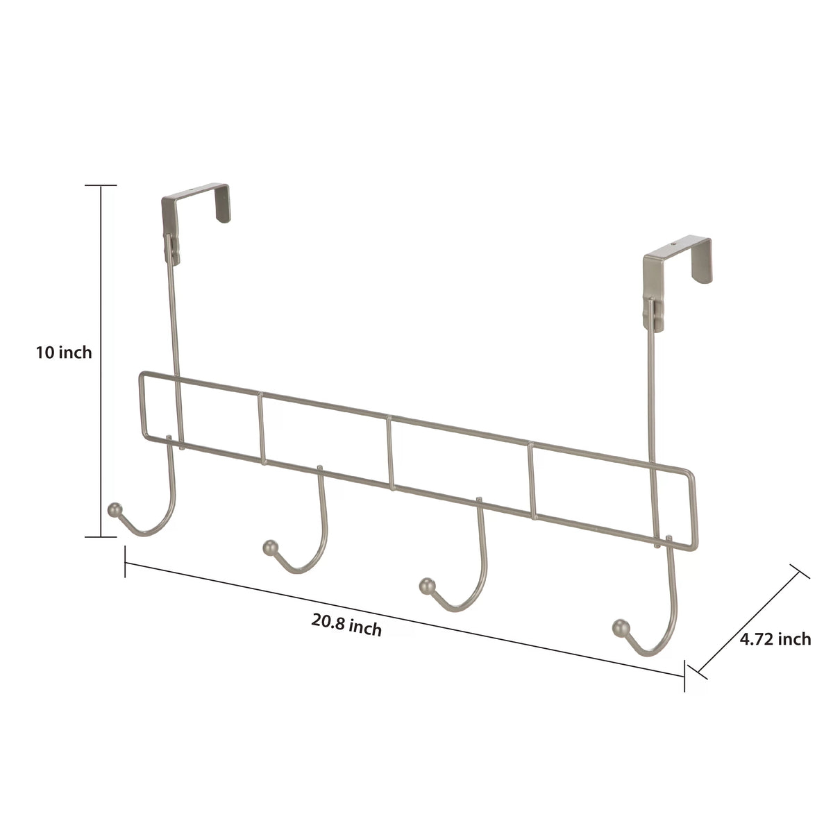4 Piece Steel Satin Nickel Bath Shelves Set Y7020