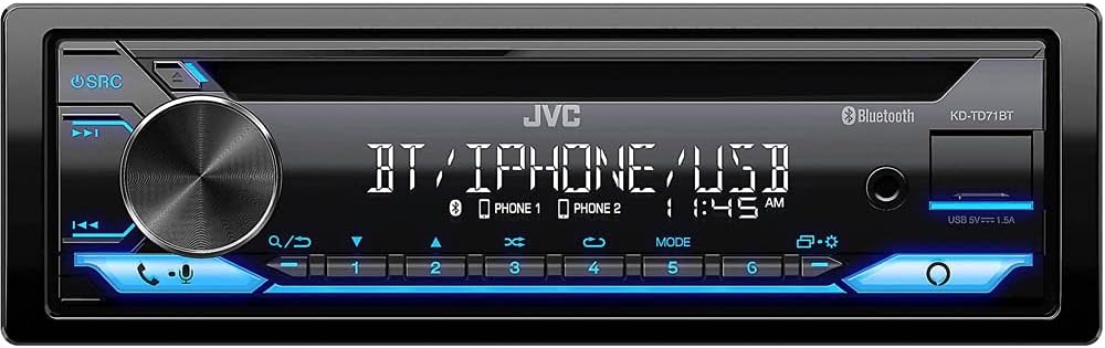 Bluetooth Car Stereo Receiver with USB Port, AM/FM Radio, CD and MP3 Player, Single DIN, 13-Band EQ Q16239