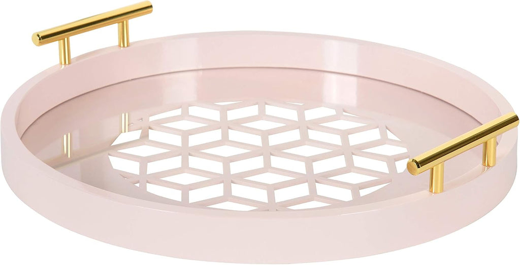 Sand Light Brown Round Decorative Tray S409