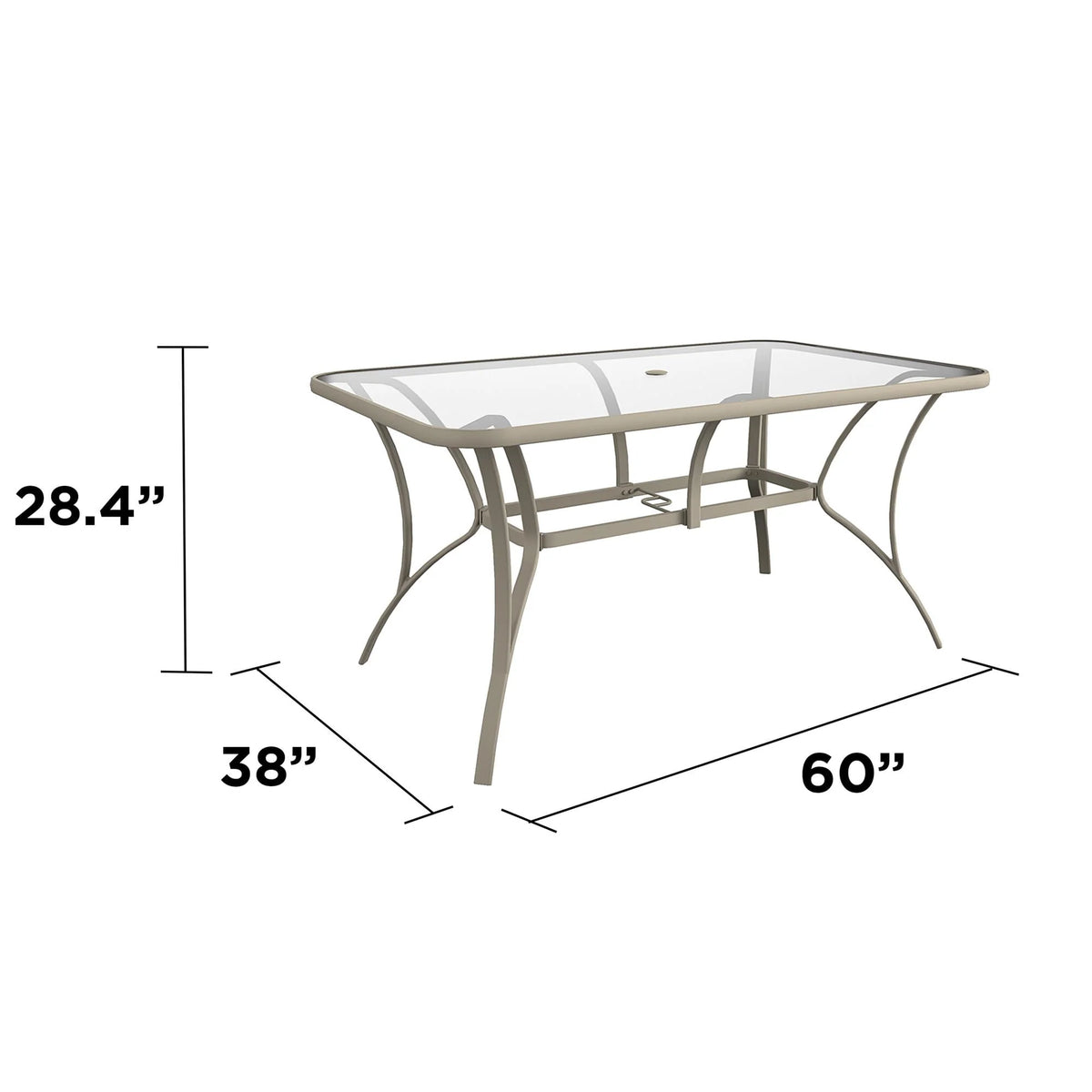 Dark Gray Steel Patio Dining Table W20989