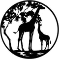 Giraffe Metal Wall Decor 24x24 O92502