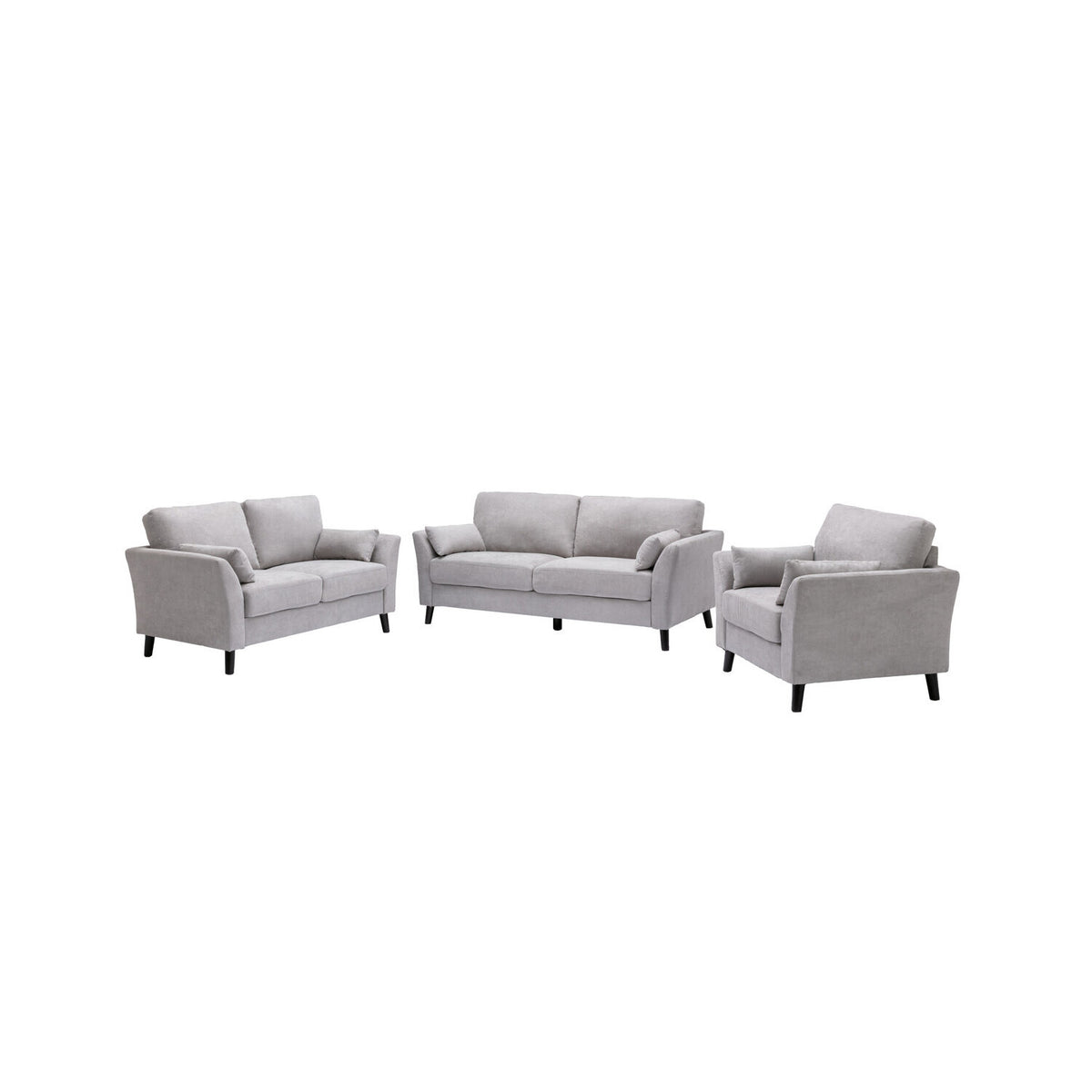 Linen Fabric Sofa Loveseat Chair Set L250276