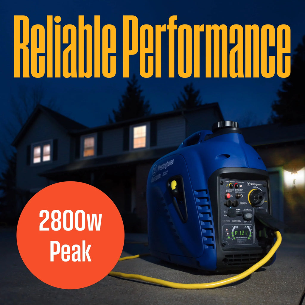 2800 Peak Watt Portable Gas Powered Inverter Generator with CO Sensor C6644