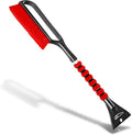 27" Snow Brush & Ice Scrapers with Foam Grip, Detachable, Gray Z915699