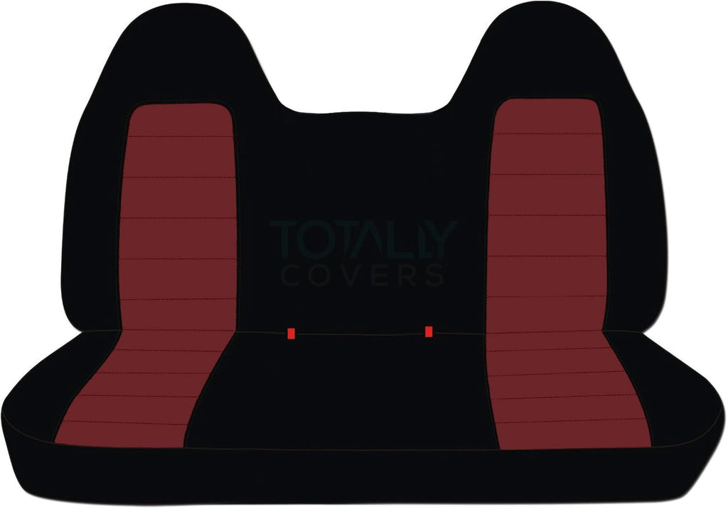 Black & Gray Two-Tone Truck Seat Covers for Front Solid Bench L850109