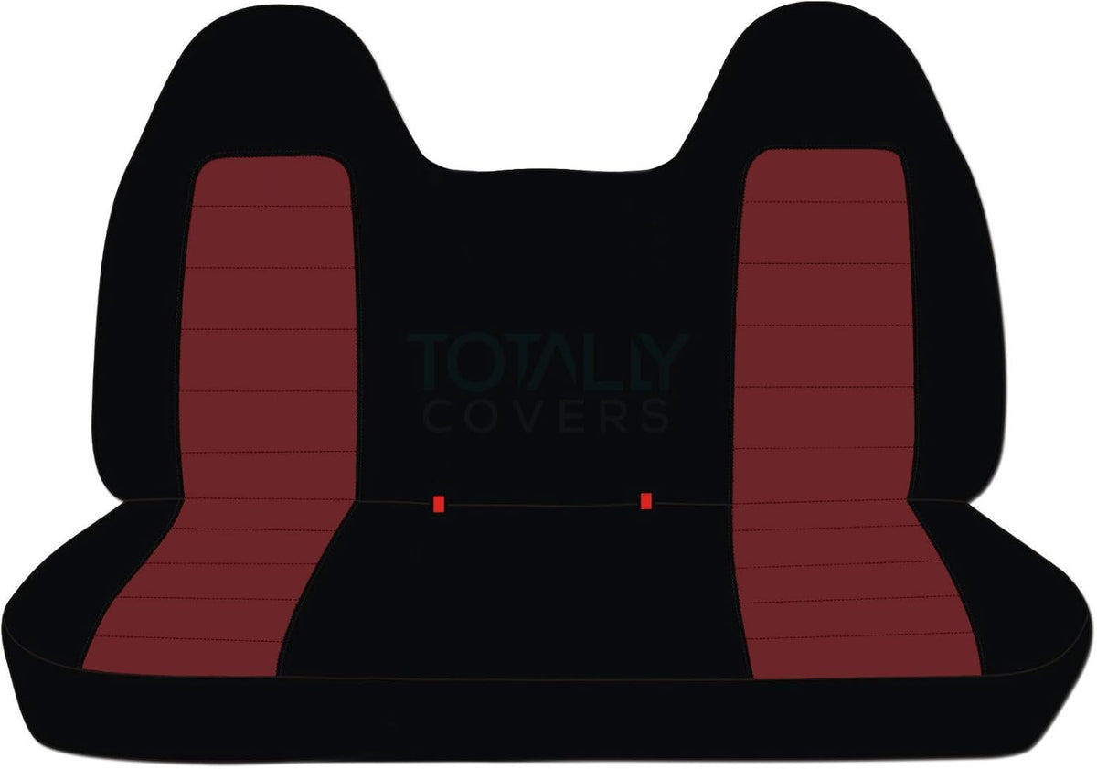 Black & Gray Two-Tone Truck Seat Covers for Front Solid Bench L850109