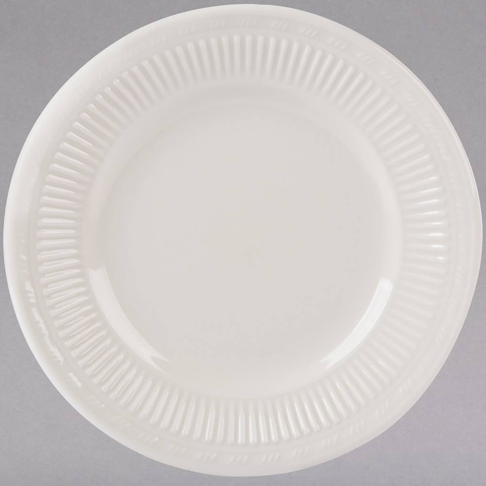 White 6.5 in. Embossed Plate I71598
