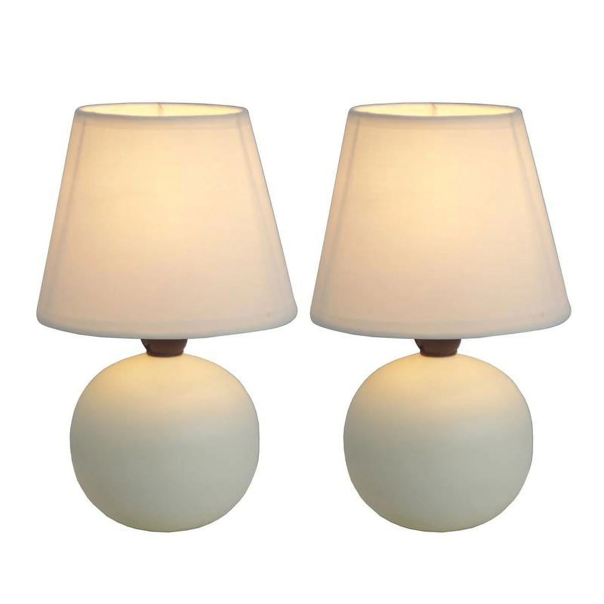 Mini Ceramic Globe Table Lamp 2 Pack P316210
