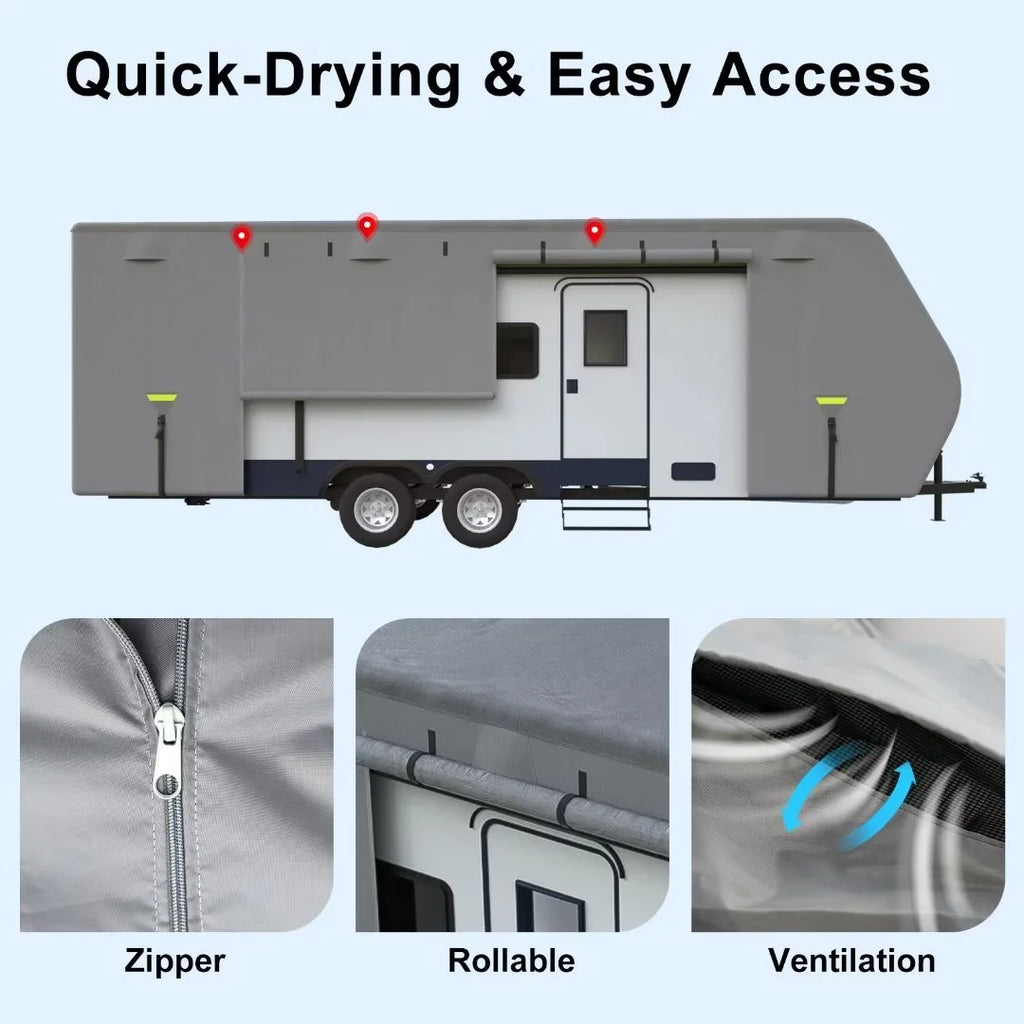 5-Layer Non-Woven Waterproof 600D Oxford Trailer Cover Y2981