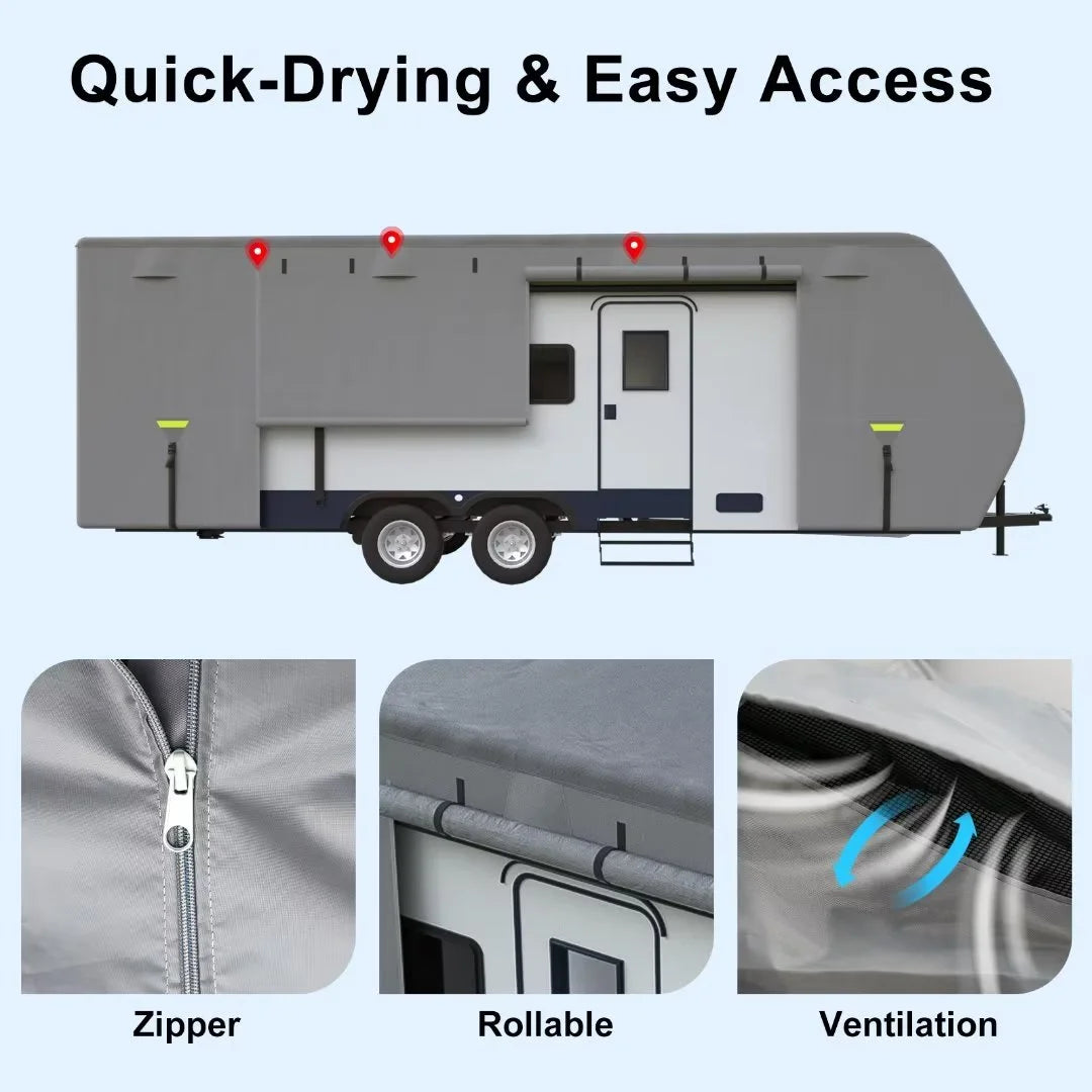 5-Layer Non-Woven Waterproof 600D Oxford Trailer Cover Y2981