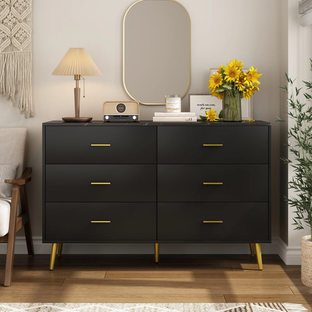 White 7 Drawer Wood Dresser I3129