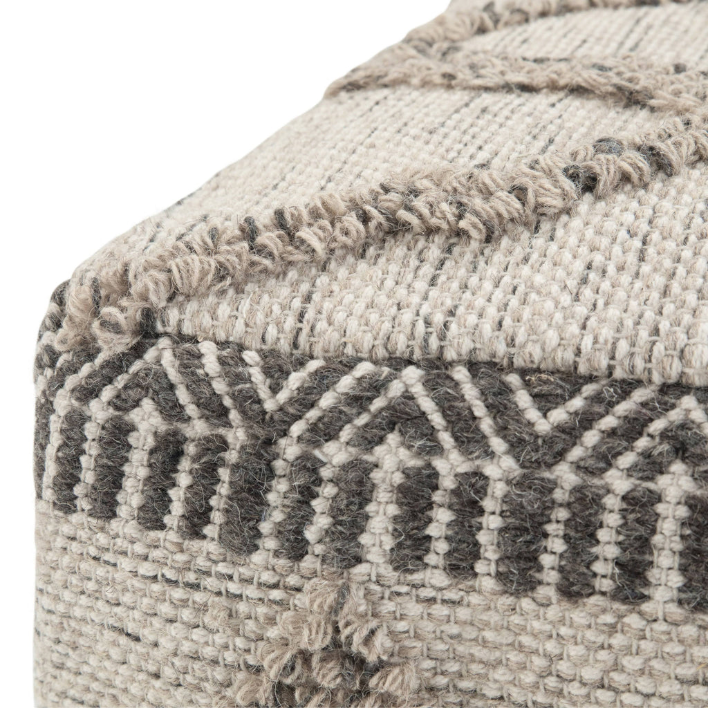 Square Pouf Blue/Natural W7530