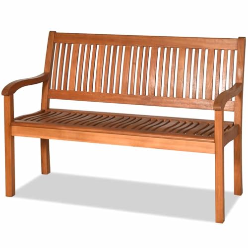Wooden Bench with Curved Armrest & Backrest S39961