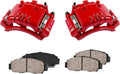 Red Powder Coated Calipers + Ceramic Brake Pads A243