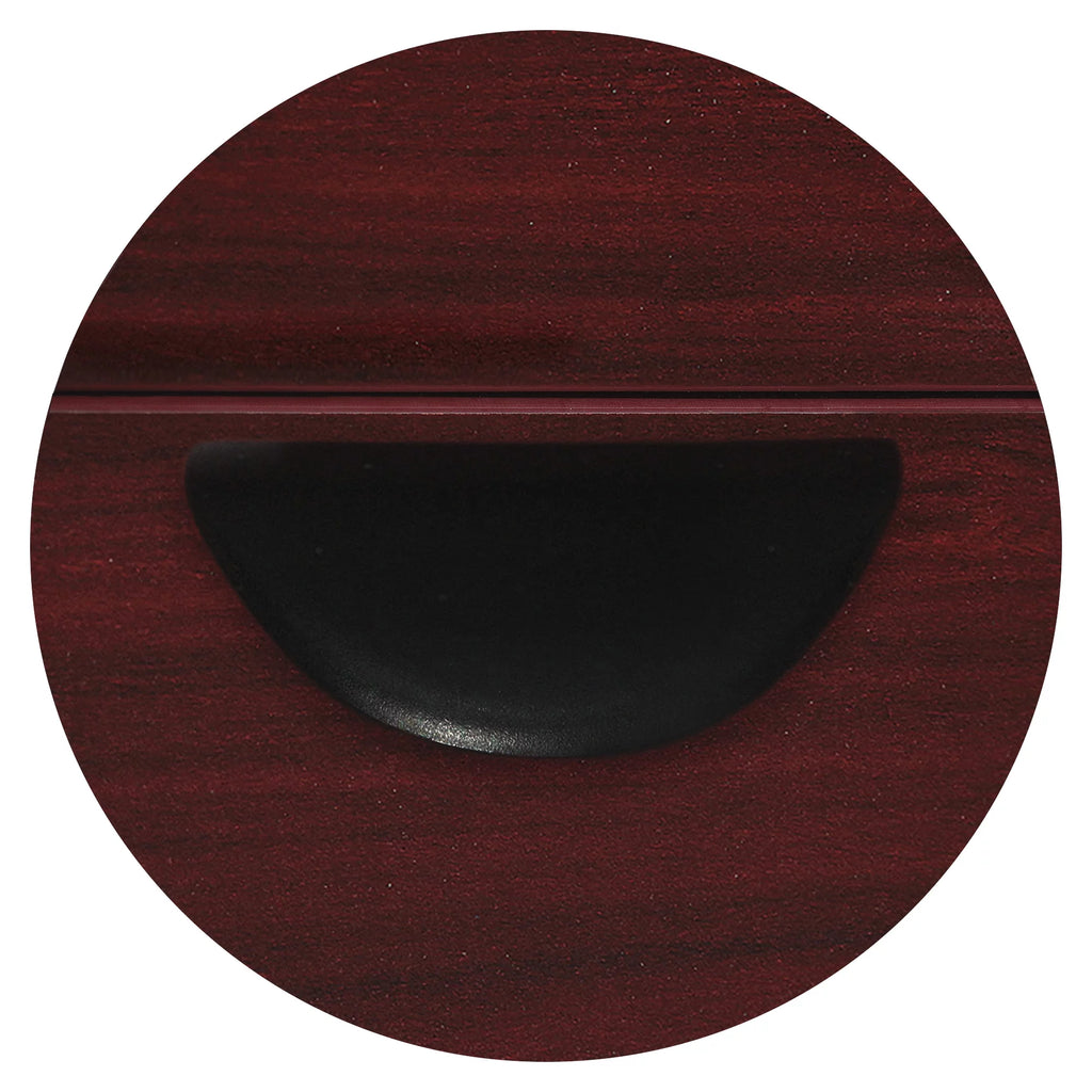 Mahogany Laminate 2 Drawer Double-Pedestal Credenza R11930