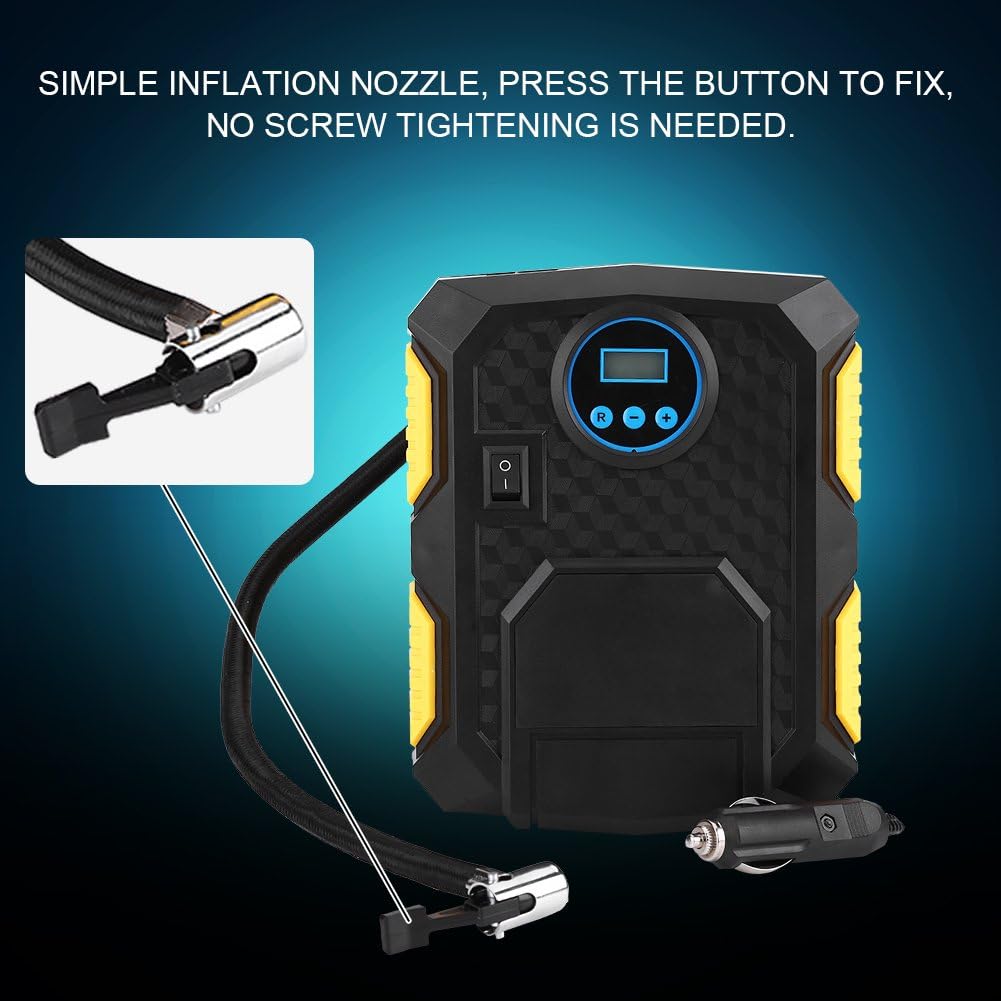 150PSI Portable Car Tire Inflator Pump with DC12V Adaptor, Pack of 2 U143208