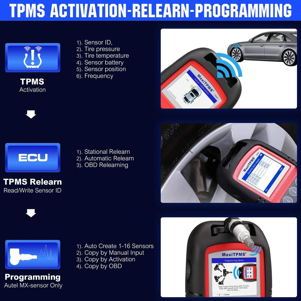 TPMS Relearn Tool Automotive Scan Tool O365348