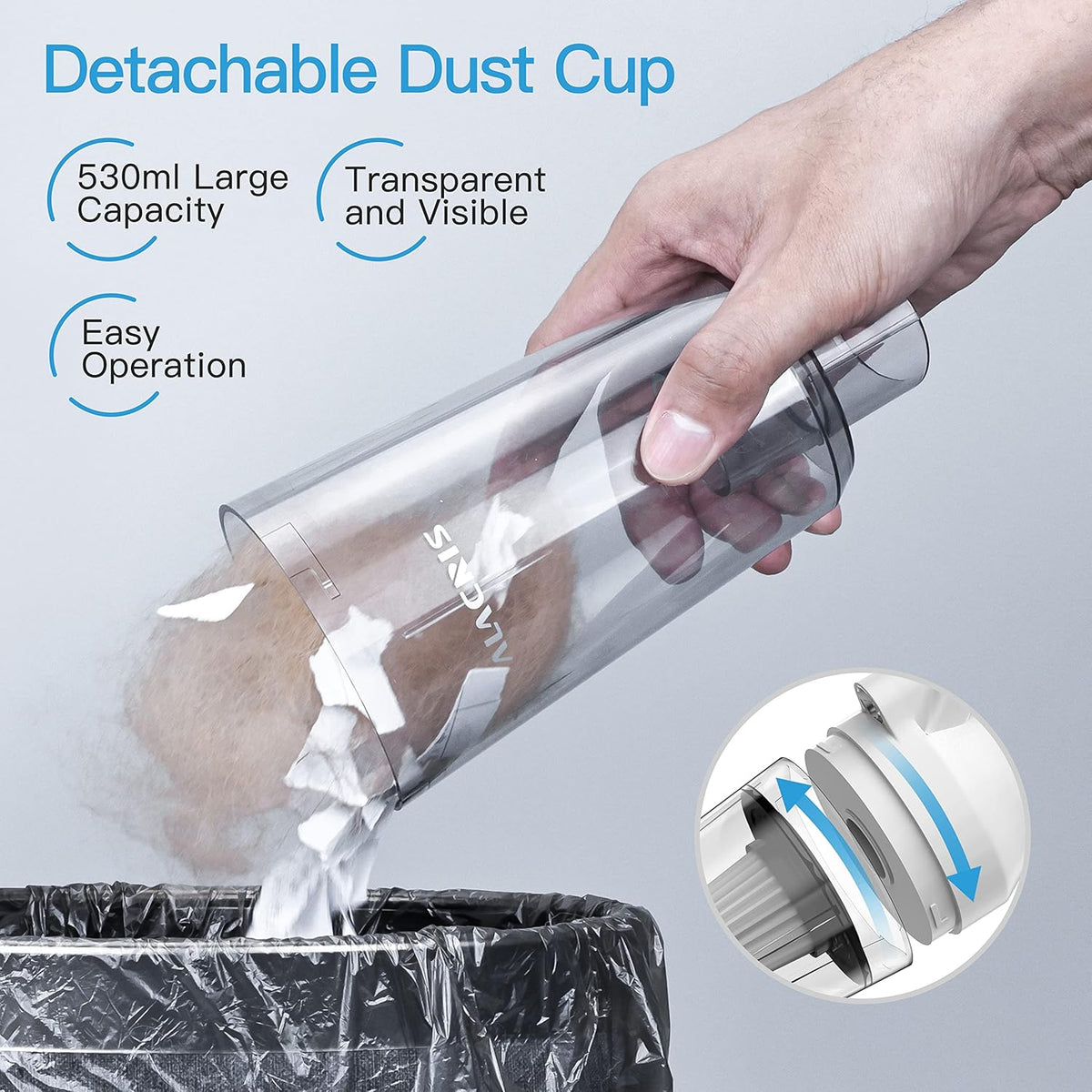 Handheld Cordless Vacuum with Washable Stainless Steel Filter I952