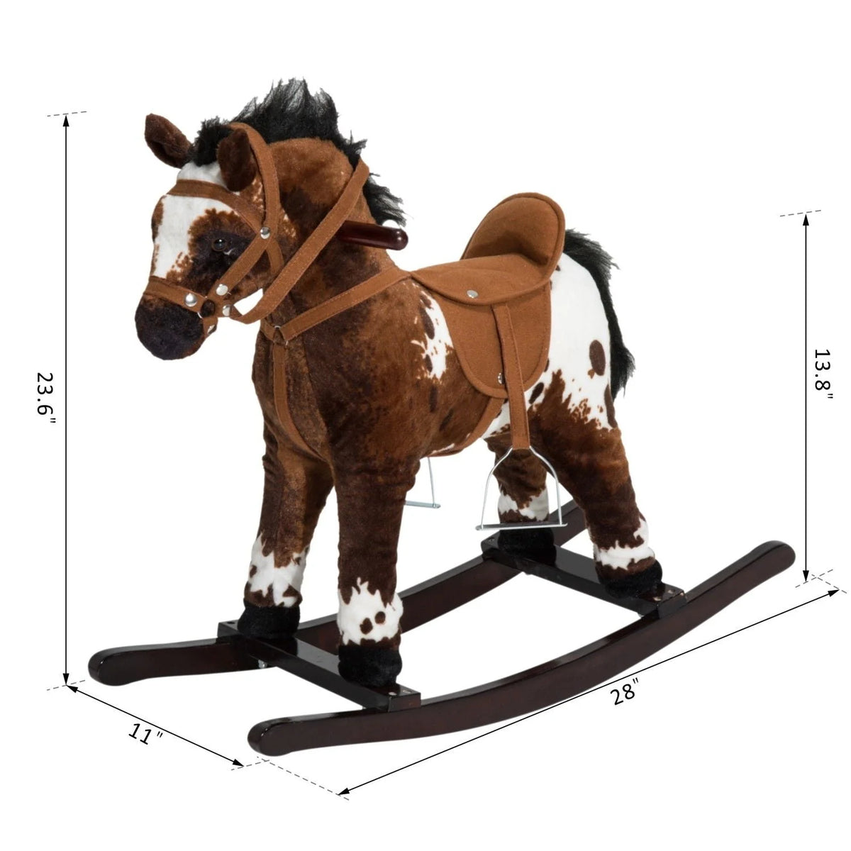 Plush Kids Ride On Rocking Horse Toy E348994