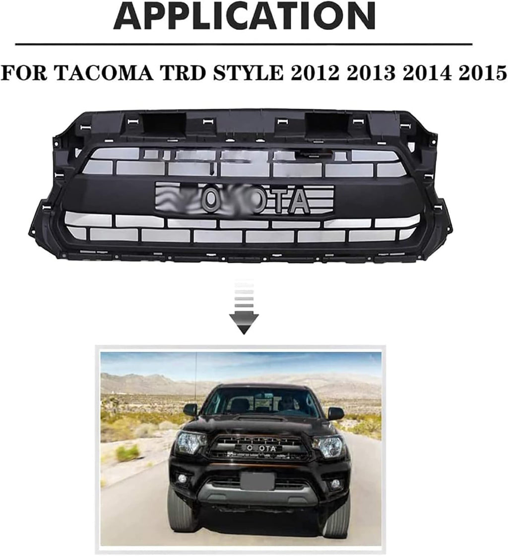 Black LED Front Grille for Tacoma 2012 2013 2014 2015 Q812043