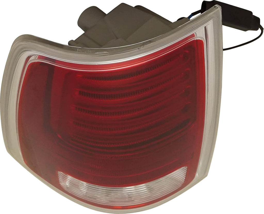 Tail Light Compatible with 2013-2018 Ram 1500/2500 Clear & Red Lens Chrome Driver Side O9120