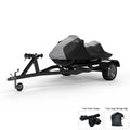 Gray / Black Jet Ski Cover with Trailer Straps and Storage Bag K986