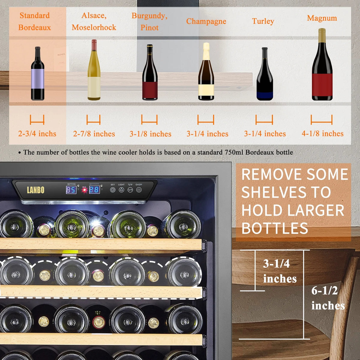 24 inch 44 Bottle Dual Zone Wine Cooler N49581