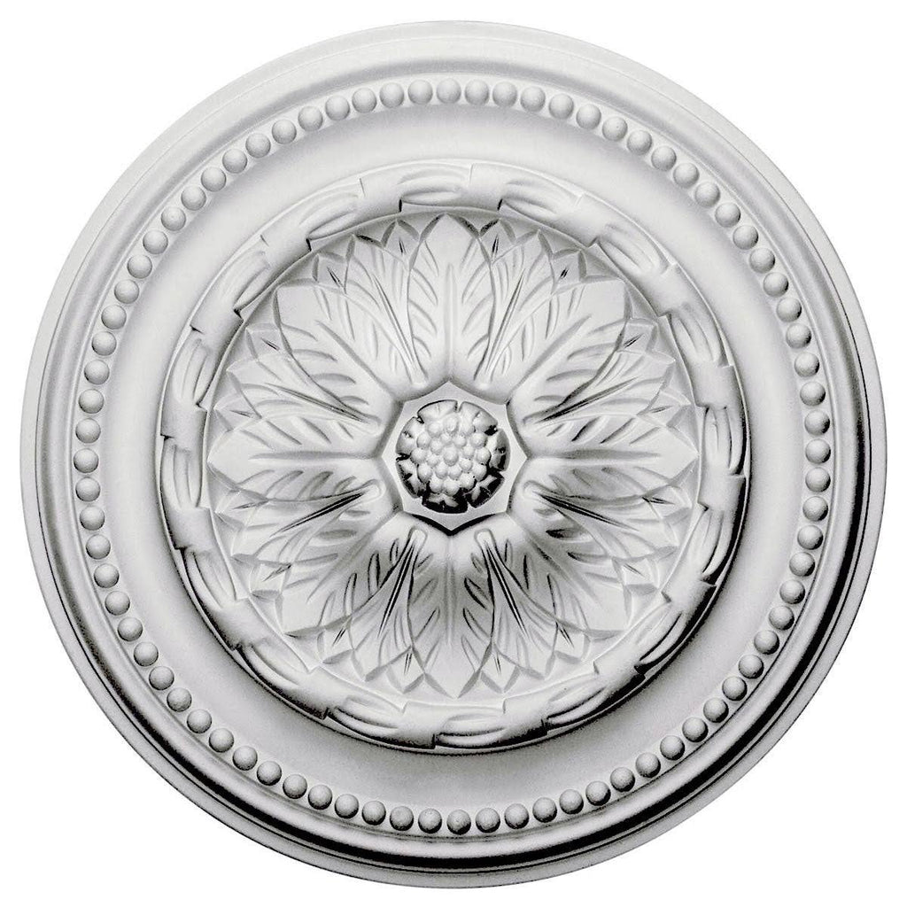 15 3/4 inch x 1 7/8 inch Hand-Painted Polished Copper Ceiling Medallion V62446